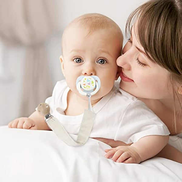 RUBY 3-Piece Dummy Chain Fabric Set, Cotton Dummy Chain for Girls and boy, Dummy Chains with Beech Wood Clip