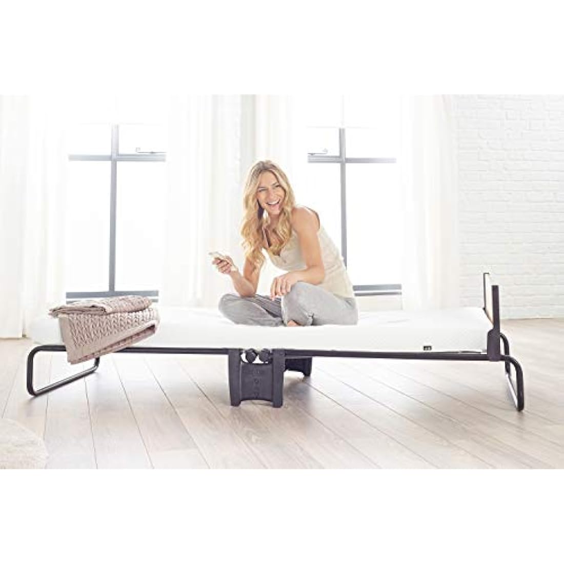 JAY-BE Revolution Folding Bed with Memory e-Fibre Mattress, Compact, Single