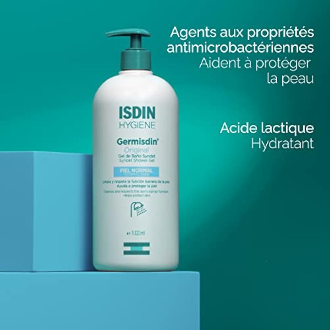 ISDIN Germisdin Original Syndet Shower Gel (1000ml) | Shower gel for daily use