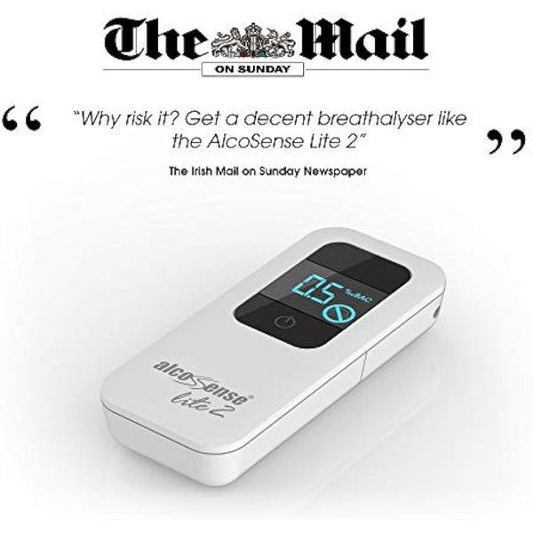 AlcoSense Lite 2 Breathalyser/Alcohol Tester for UK, Ireland and Scotland/CE Approved Alcohol Detector & Home Breathalyzer