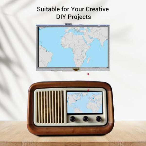 ELECROW For Raspberry Pi Screen, 5-inch Touch Screen Small Monitor 800x480 TFT LCD Dispaly Mini Monitor Competible with Raspberry Pi 5/4/3/2B2/Zero, BB Black, Banana Pi, Windows 11/10/8/7, Jetson Nano