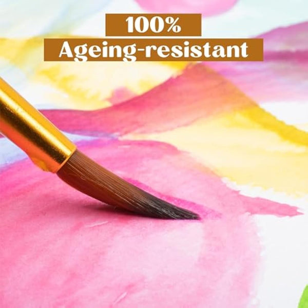 TRITART A2 Size Watercolour Paper - Mixed Media Art Sketch Pad - 300 GSM Cartridge Paper - Thick Acrylic Paper Artists Sketchbook for Drawing Board or Painting