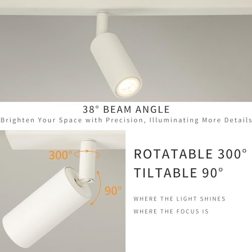 Eofiti LED Ceiling Light Rotatable White 5 Way Ceiling Spotlight 3000K Warm White Adjustable Modern Ceiling Spot Including 5X 3W G9 LED Bulbs 360LM Ceiling Lighting for Kitchen Living Room Bedroom