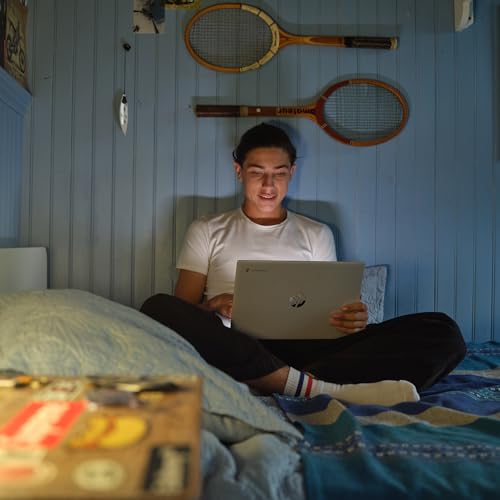 HP Chromebook 14" | Intel Processor N100 Processor| 4 GB RAM | 128 GB Flash Storage | Intel UHD Graphics | HD Display | Up to 12hrs battery | Chrome OS | Dual Speakers | Glacier Silver | 14a-nf0002sa