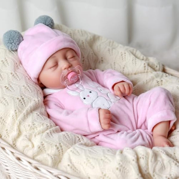BABESIDE Reborn Baby Dolls - Connie 20-inches reborn baby Girl She has Fine Vinyl, Painted Hair, and Delicate Facial Painting, She’s Hand-made and Has a Soft Body for Girls's Gift