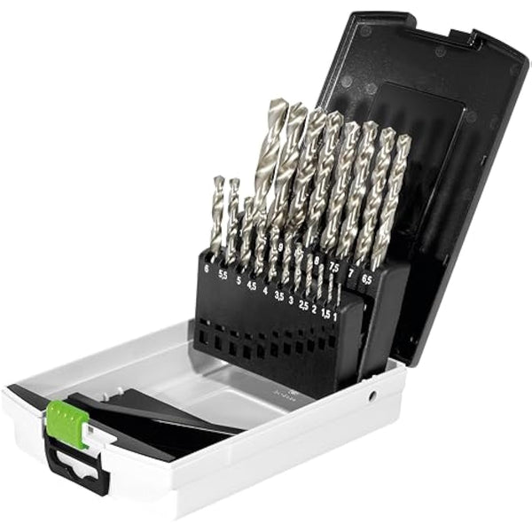 Festool Caja de brocas HSS, brocas de Acero HSS D 1-10 Sort/19