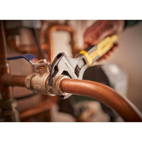 STANLEY MAXSTEEL Adjustable Wrench 30 x 200 mm Protective Phosphate Finish and Ergonomic Bi Material Handle 0-90-948