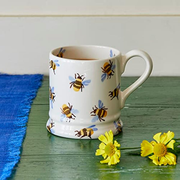 Emma Bridgewater Large Mug 1/2 Pint, Ceramic Coffee Cup Large -Cappuccino, Latte, Coffee, Tea Cup - Beautiful Mugs, Birthday Gift - Coffee Mug Bumblebee