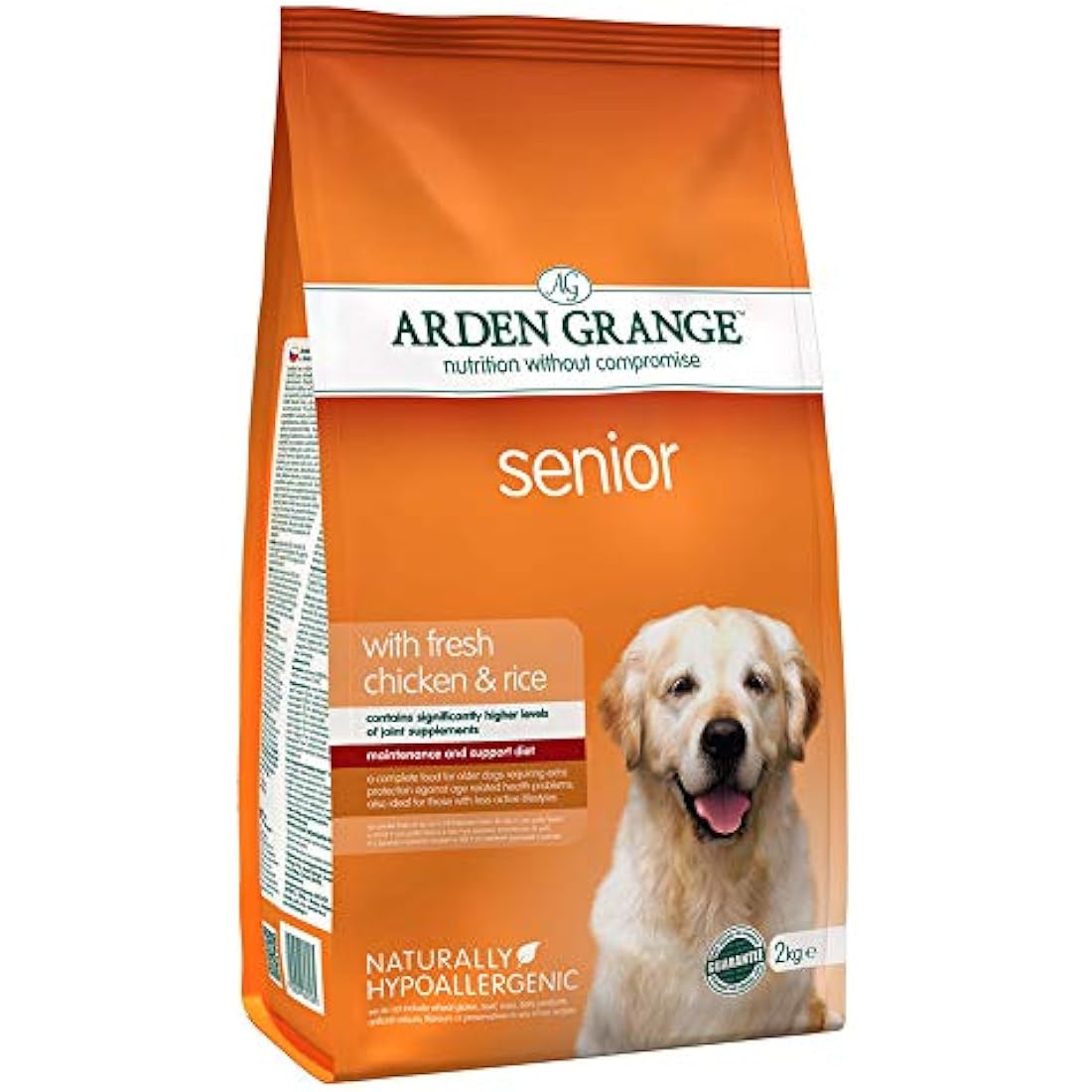 Arden Grange Adult Senior Dry Dog Food, Chicken, 2 Kg