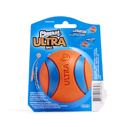 ChuckIt! Ultra Ball Dog Toy, Durable High Bounce Floating Rubber Dog Ball, Launcher Compatible Toy For Dogs, 2 Pack, Medium