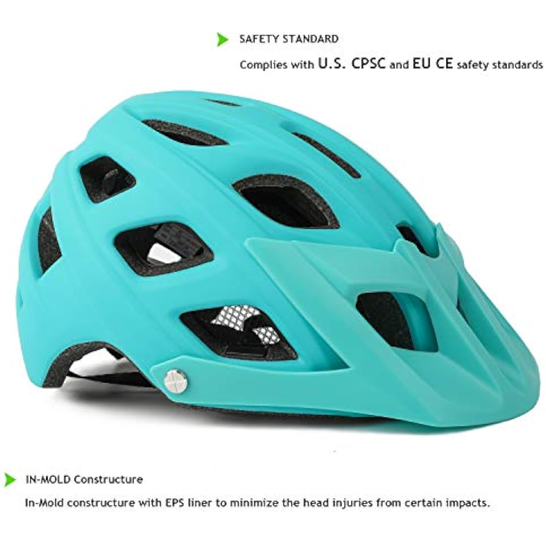 Exclusky Mountain Bike Helmet, MTB Helmet Adult Lightweight Breathable Mens Bike Helmet Cycling Mountain & Road Bicycle Helmets for Men Women