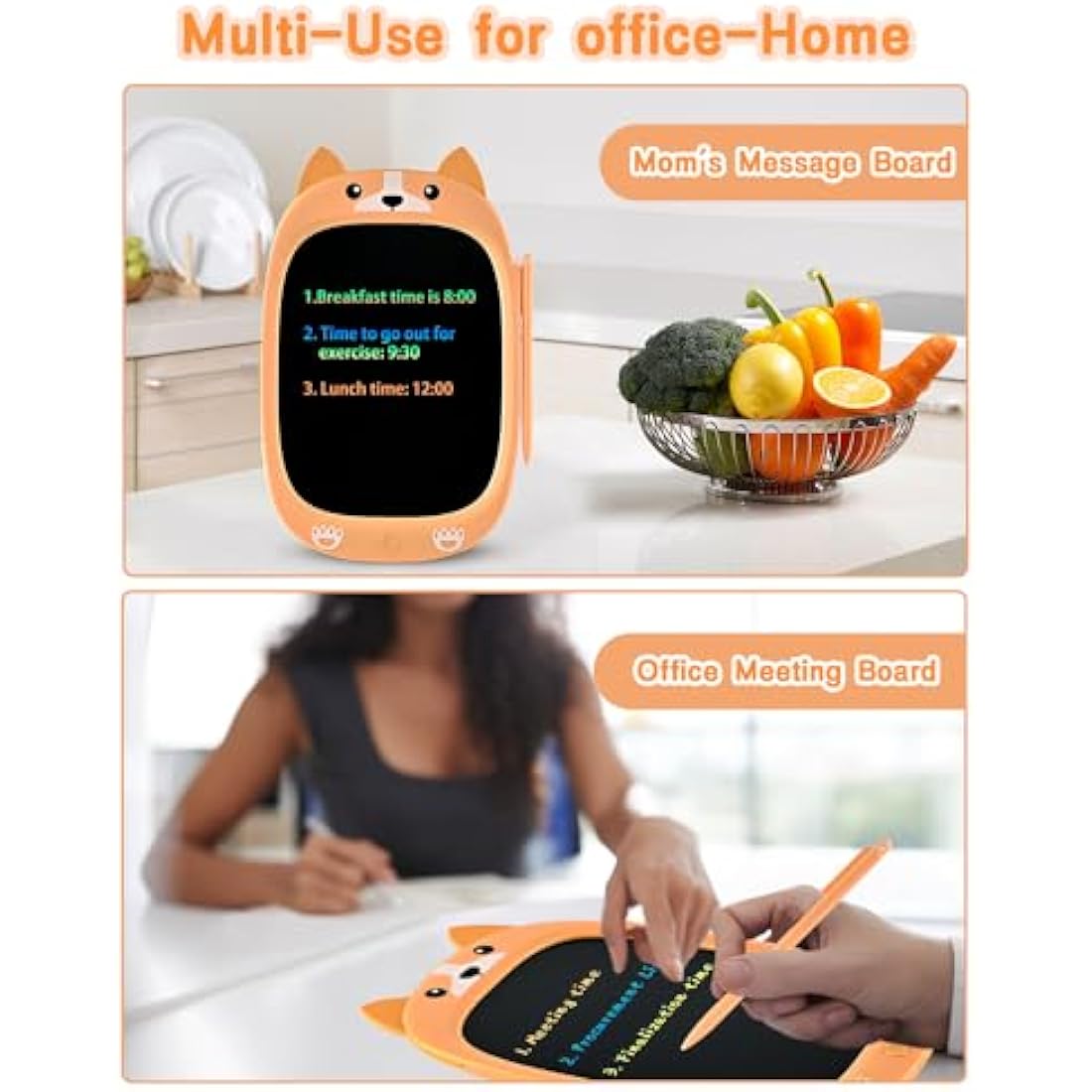 PINKCAT Toddler Toys Boys Girls Gifts, LCD Writing Tablet Kids Toys for 2 3 4 5 6 7 8 Year Old Baby Doodle Pad Educational Drawing Tablet Birthday (Yellow)