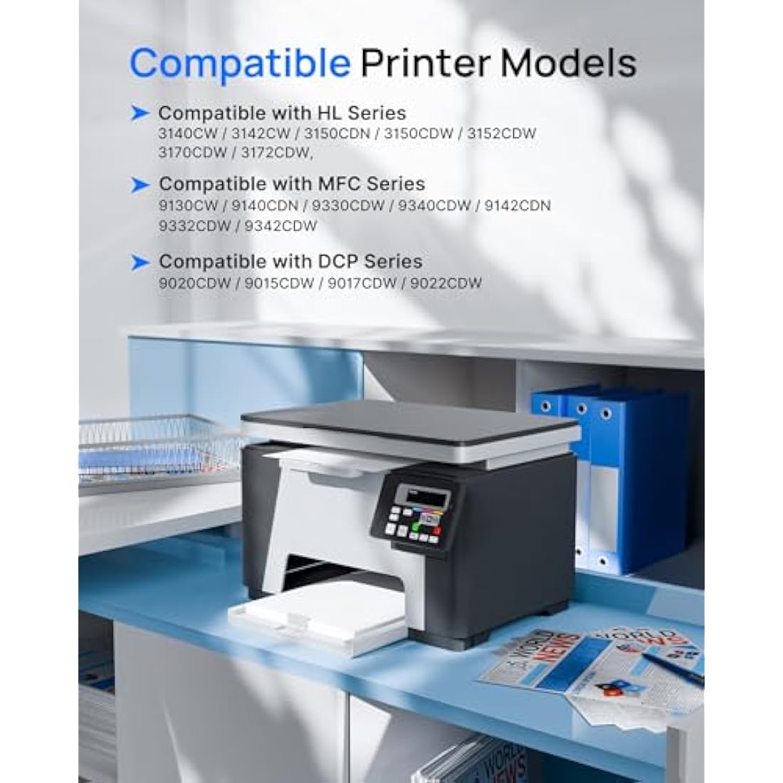 GPC Image Toner Cartridges Replacement for Brother TN241 TN245 Compatible with 9015CDW 9020CDW 9022CDW 3140CW 3142CW 3150CDN 3150CDW 3170CDW 9130CDN 9140CDN 9330CDW (Black Cyan Magenta Yellow, 5-Pack)