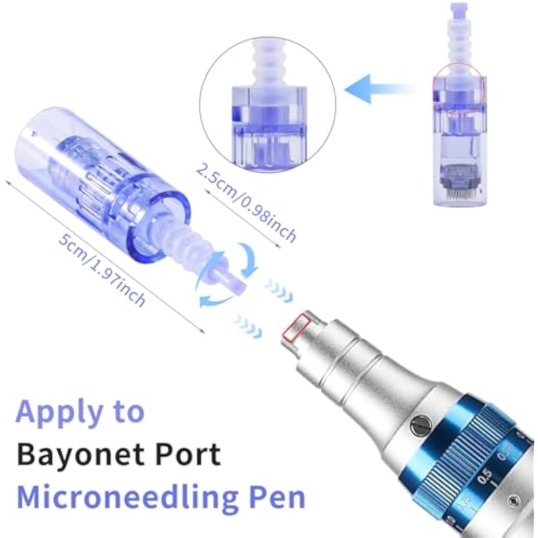 20 Pieces 36 pin Needle Cartridge for Dr.pen A6, Mysweety Microneedles for Electric Derma Microneedle Stamp Pen