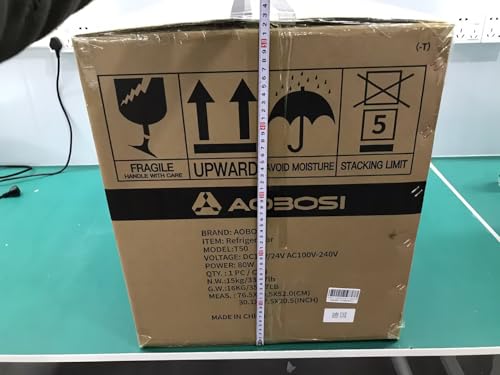 AAOBOSI Compressor Camping Fridge 95L, Car Fridge Dual Zone with 12/24V DC and 100-240V AC, -20°C to 20°C Portable Freezer for Car, Campervan, Lorry, Truck, Boat