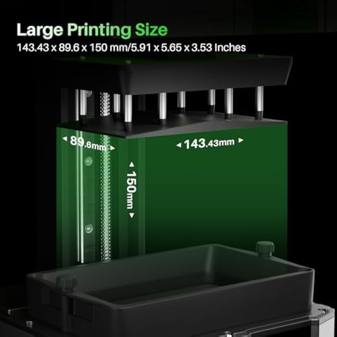 ELEGOO Mars 5 Resin 3D Printer, 4K LCD MSLA Printer Automatic Levelling for Beginning, Desktop 3D Printer with Printing Size of 143.43 x 90 x 150 mm³