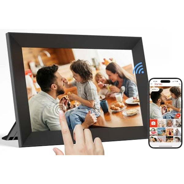 Frameo 10.1 Inch WiFi Digital Photo Frame, 1280 x 800 HD IPS Touch Screen, 32GB Memory, Auto Rotate, Wall Mountable Share Moments Instantly via Frameo App from Anywhere