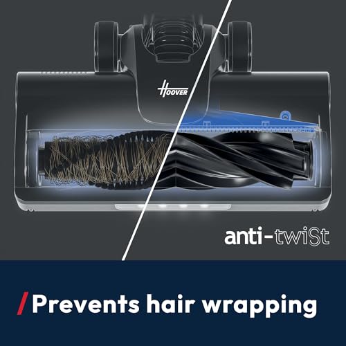 Hoover HF1 Plus Cordless Stick Vacuum Cleaner with Turbo Suction Mode, Up to 45 Min Runtime, Rechargable, Multi-Floor Nozzle, Anti Hair Wrap, Handheld Capability, 165w [HF1PZ10H]