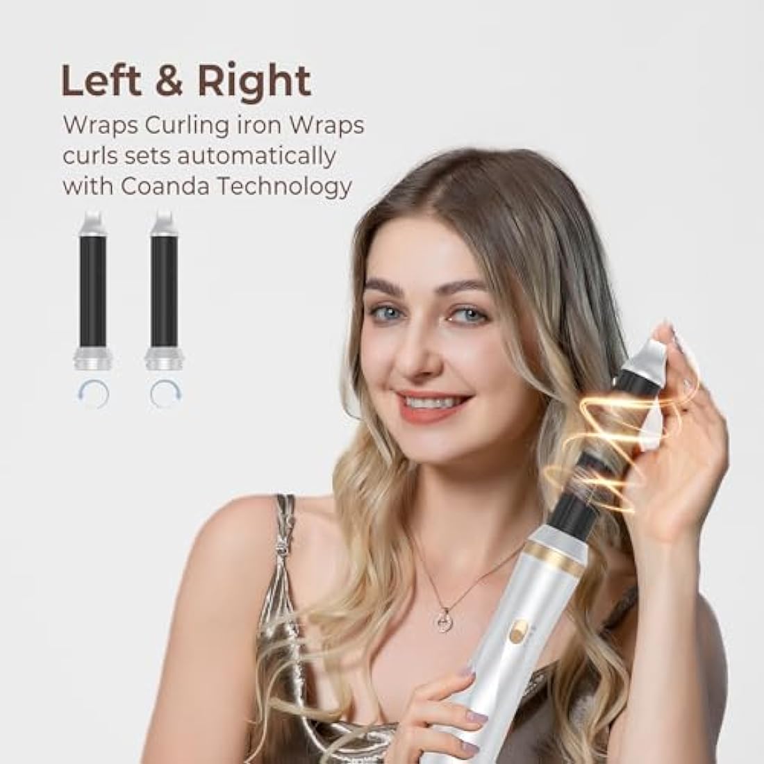 5 in 1 Air Styler – Magic Styler - Hair Dryer Brush – Multi use Styling Appliances - Thermal Wrap - for Curling, Straightening, Volumizing and Drying – Hair Curler – Ionic Technology (White)