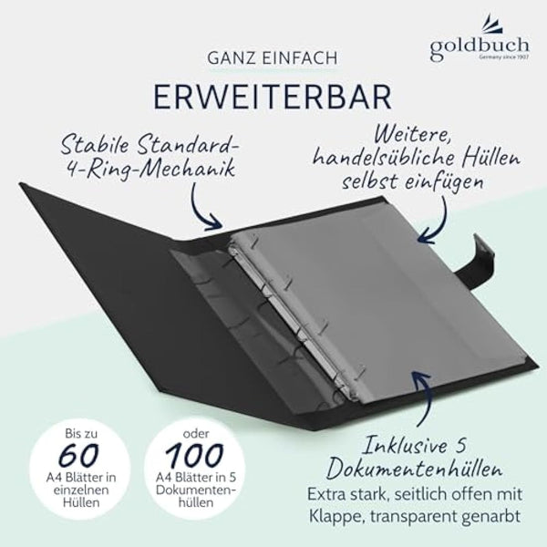 Goldbuch 53523 Bologna Document Folder Black