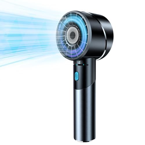 COZOME Handheld Fan,Ultra-Portable 7000 RPM Turbo Mini Fan with 16H Battery,4-Speed USB Rechargeable Metal Design | Pocket Fan for Travel/Outdoor/Home/Office,Gift for Men & Women (Alloy Construction)