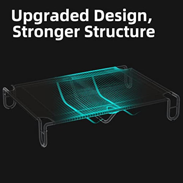 FAYDUDU Elevated Dog Bed Portable Raised Dog Beds with Washable Mesh Cooling Breathable Elevated Pet Bed Large for Indoor and Outdoor Use (XL, Black)
