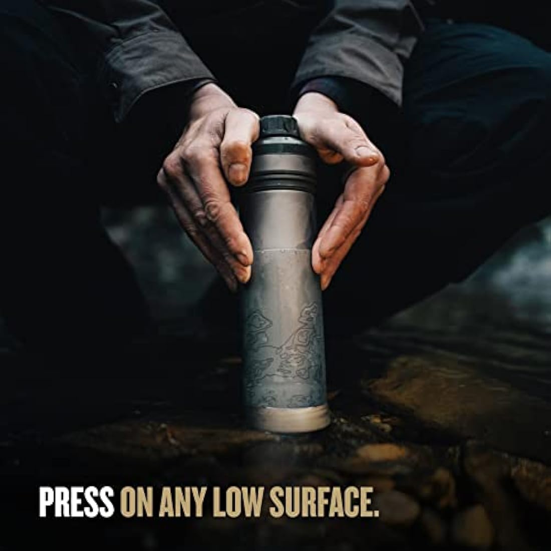 GRAYL UltraPress Titanium Water Purifier - Covert Black