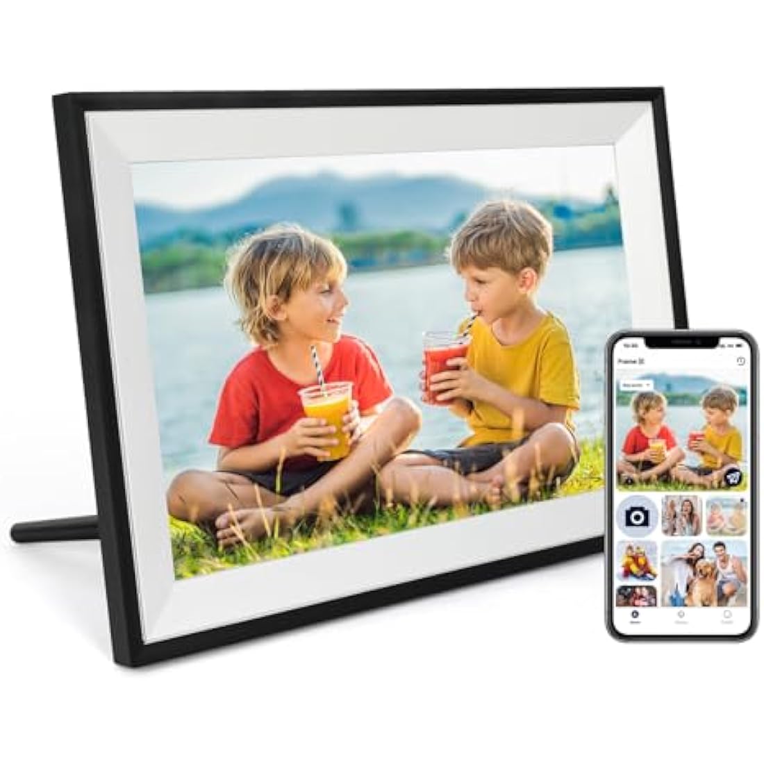 32 GB Digital Photo Frame WiFi,10.1 Inch Digital Picture Frame,1280x800 IPS HD Touch Screen Electronic Digital Frame,Auto-Rotate,Easy to Share Photos or Videos Anywhere