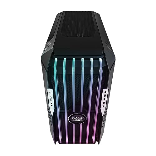 Cooler Master HAF 700 PC Case - Full-Tower, E-ATX Compatible, 5 x Pre-Installed Fans, Rotatable Radiator Bracket, TG Side Panel, Tool-Free Design, ARGB Controller Included