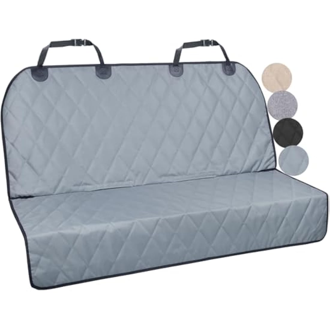 VIVAGLORY Dog Seat Covers, Dog Backseat Cover Pet Bench Protectors with Anti-Slip Backing, Car Seat Cover Back Seats Cover Rear Seat Covers for Dogs, Grey, L
