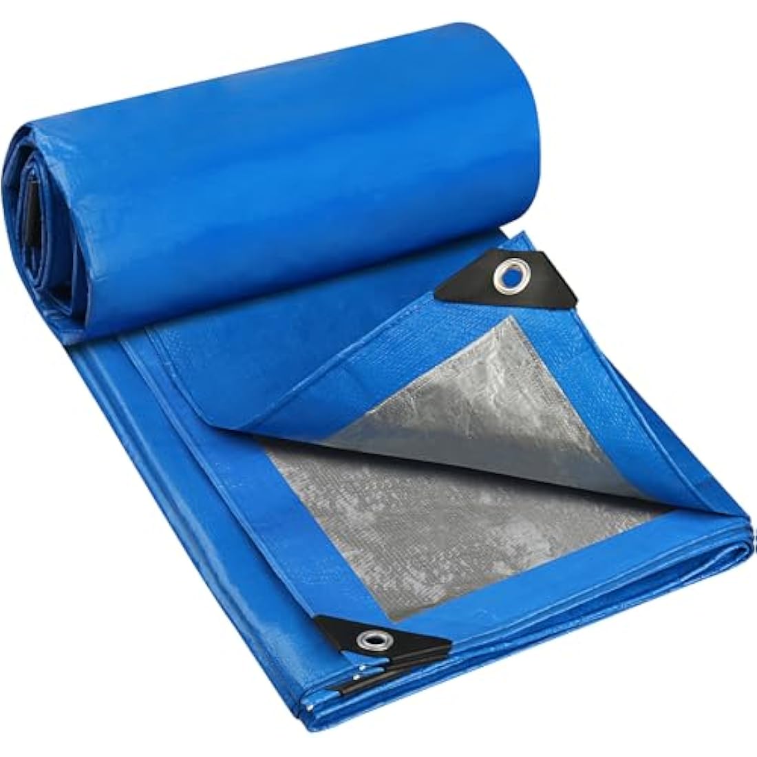 YIJUHOU Tarpaulin Waterproof Heavy Duty 2m x 3m 115 GSM Blue Tarps Sheet for Furniture Ground Multipurpose Covers