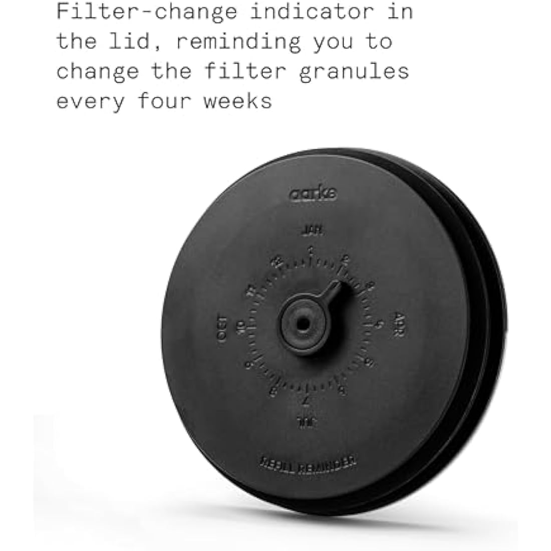 Aarke Purifier Large, Water Filter Jug in Glass and Stainless Steel, 2.8L / 12 Cups, Includes Aarke Pure Filter Refill Bag