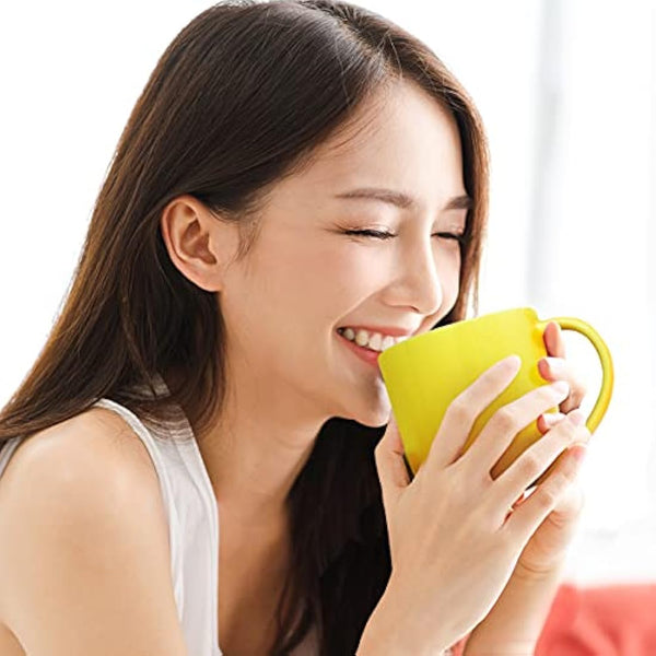 joeji's Kitchen Set of 6 Multi Coloured Tea Coffee Mugs Set - 350ml Capacity - Durable Stoneware - Dishwasher Safe - Ideal Housewarming Christmas Party Gift