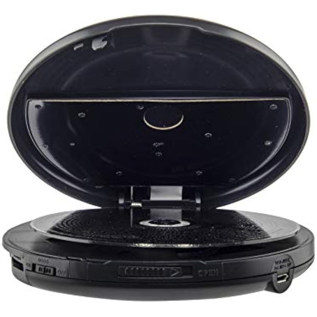 groov e RETRO Radio CD Player - Personal FM Radio with CD-R, CD-RW, & MP3 Music Playback - Anti-Skip Protection, Programmable Tracks - Earphones Included - Micro-USB or Battery Powered - Black