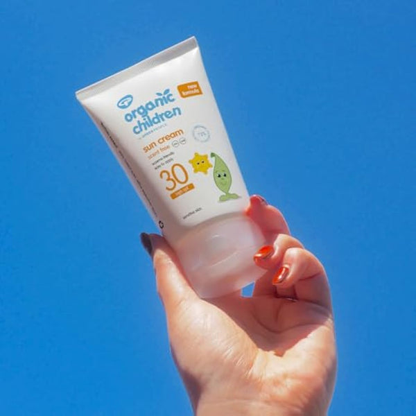 Green People Organic Children Sun Cream SPF30 - Scent Free, Natural Sunscreen - Organic, Vegan, Reef Safe & Cruelty Free, 150ml