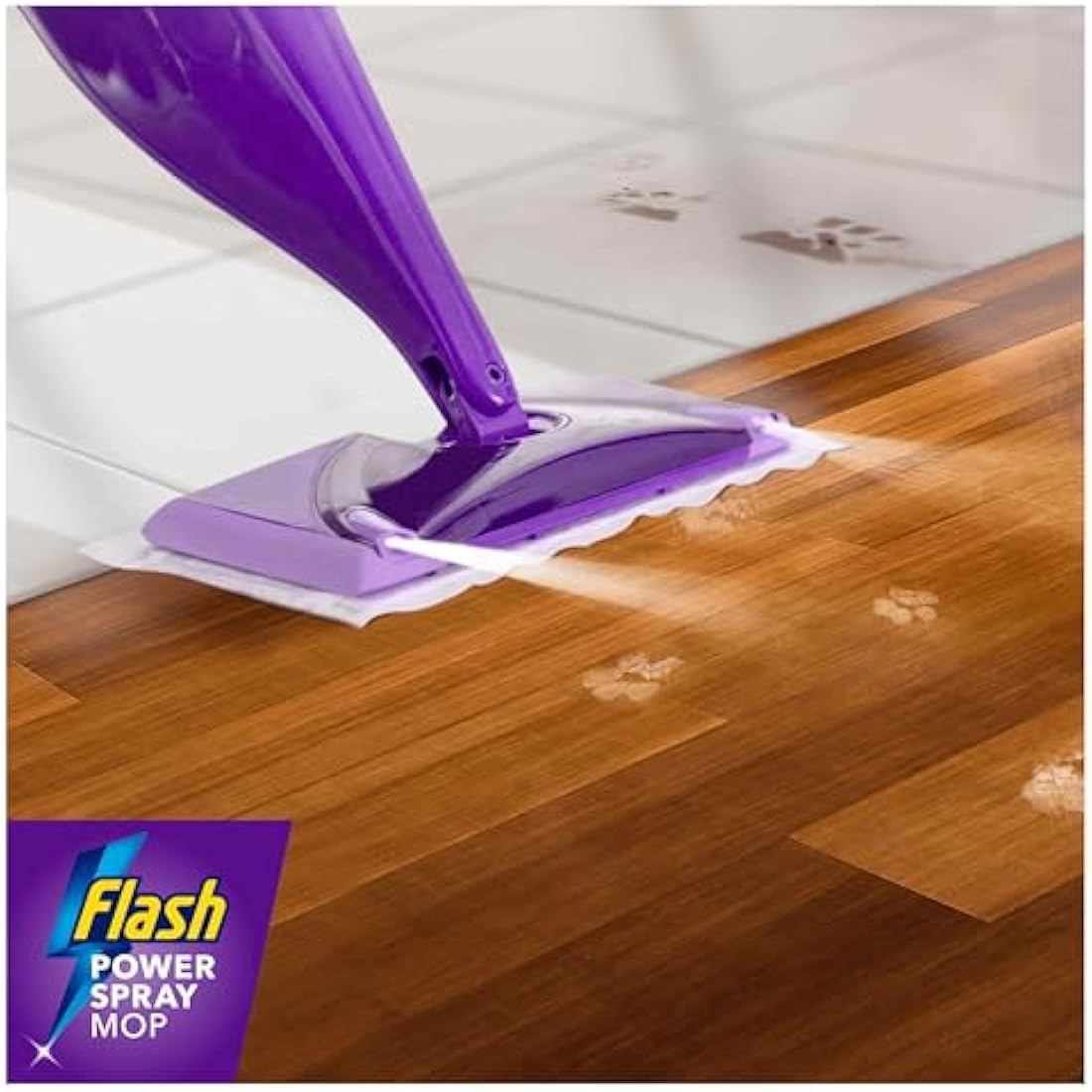 Flash Power Spray Mop Absorbing Pad Refills, Flash Mop Refill Pads, White, 64 Wipes (16x4), Flash Power Mop