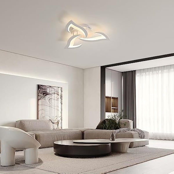 Dorlink LED Ceiling Light, 36W 3240LM Modern Design Ceiling Lighting, 3 Lights Living Room Ceiling Light Acrylic White Flower Fittings Ceilings for Bedroom, Kitchen, Dining Room 3000K Warm White