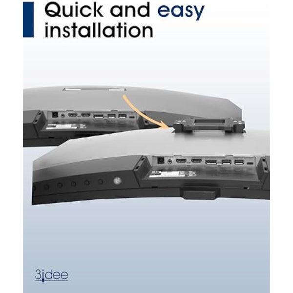 3IDEE VESA Adapter Compatible with BenQ Monitor (EX3203R, EX3501R) - VESA Mount 75x75 mm - for Monitor Without VESA Connection - for Mounting on a Monitor or Wall Mount