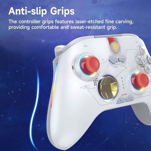 EasySMX X15 Wireless PC Controller with Hall Triggers, Hall Joysticks, Enhanced Bluetooth Game Controller,No Drift No Deadzone effect, Compatible with Windows PC, Android, Steam and Switch