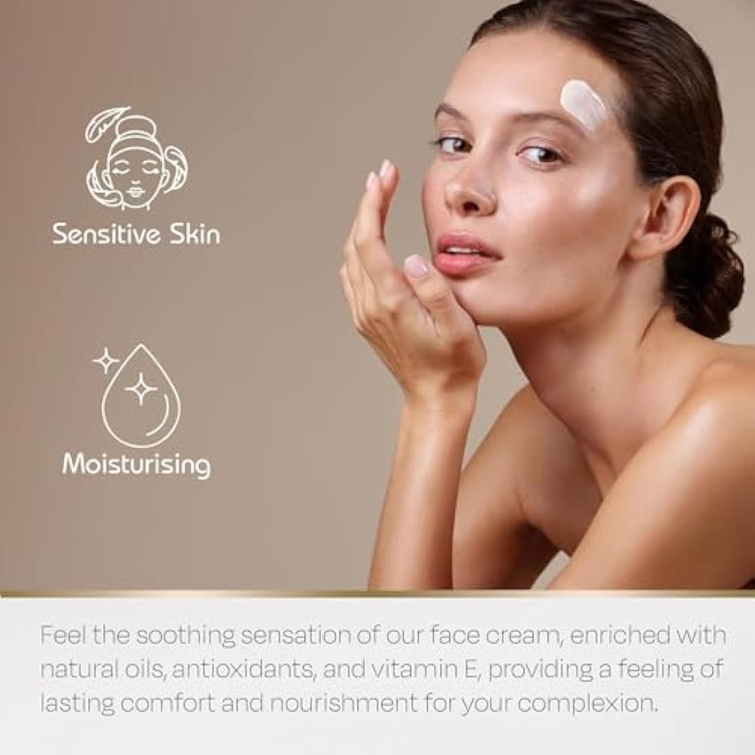 GentleCare Face Cream - For Dry and Sensitive Skin - With Shea Butter, Glycerin, Squalane and Poppy Seed Oil - Professional-Grade Fast-Absorbing Moisturiser - 75ml