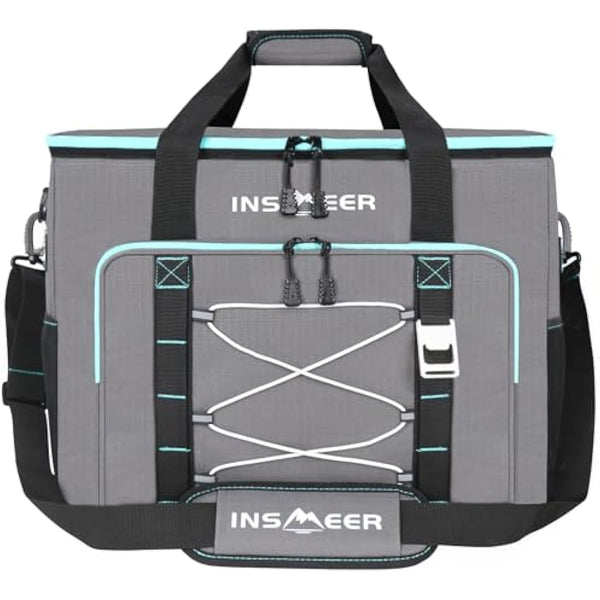 INSMEER Large Cooler Bag, 55L / 90 Cans Insulated Leakproof Cool Bag, Collapsible XXL Large Capacity Picnic Bag with Bottle Opener, for Camping, Beach, Shopping, Picnic, Outdoor