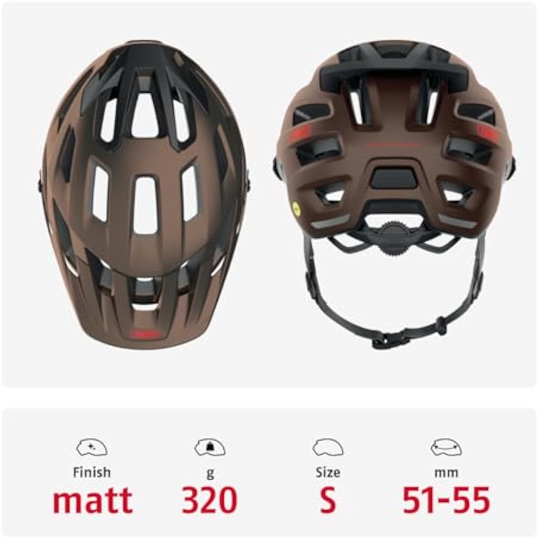 ABUS MTB Helmet Moventor 2.0 MIPS, Impact Protection for Off-Road Use, All-Mountain Helmet, Unisex Adult