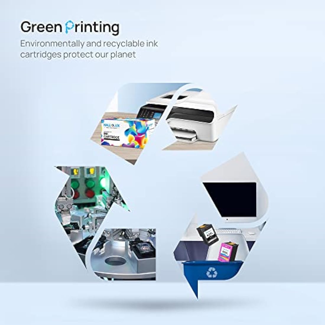 62XL High Yield Ink Cartridges Combo Pack Black and Tri-colour Replacement for HP 62 XL Compatible for Envy 5540 5541 5542 5544 5546 5640 5642 5644 5646 7640 OfficeJet 200 250 5740 5742 5744 (2-Pack)