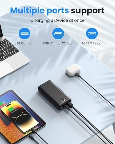 Power Bank 27000mAh Powerbank Fast Charging 22.5W QC 4.0 Portable Charger with Outputs Inputs Flashlight USB C Battery Pack, Ultra-High Capacity Compatible for iPhone Samsung Huawei