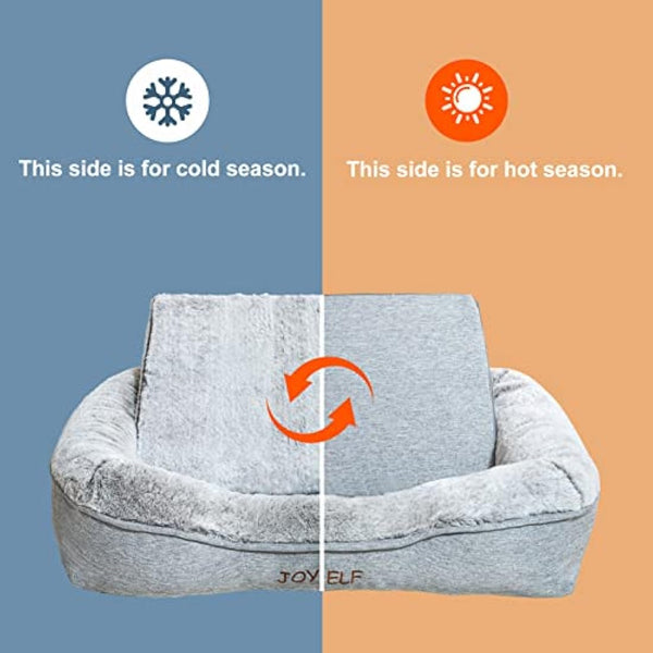 JOYELF Memory Foam Dog Bed Large Orthopedic Pet Bed with Washable Cover, Independent Mat Design with Free Waterproof Liner Included
