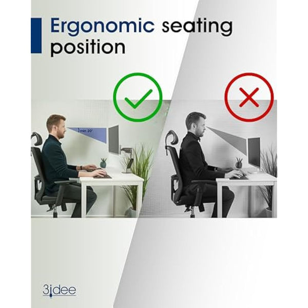 3IDEE VESA Adapter Compatible with BenQ Monitor (EX3203R, EX3501R) - VESA Mount 75x75 mm - for Monitor Without VESA Connection - for Mounting on a Monitor or Wall Mount