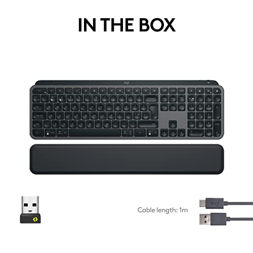 Logitech MX Keys Mini Minimalist Wireless Illuminated Keyboard, Compact, Bluetooth, Backlit, USB-C, Compatible with Apple macOS, iOS, Windows, Linux, Android, Metal Build - Graphite