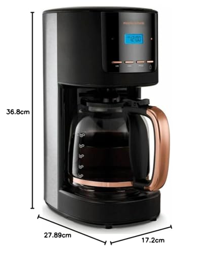 Morphy Richards Compact Espresso Machine, Dual Cup, 1L Water tank, Variable Steam Control and Milk Frother Wand, Ground Coffee and ESE Pod Compatible, Stainless Steel, 172022