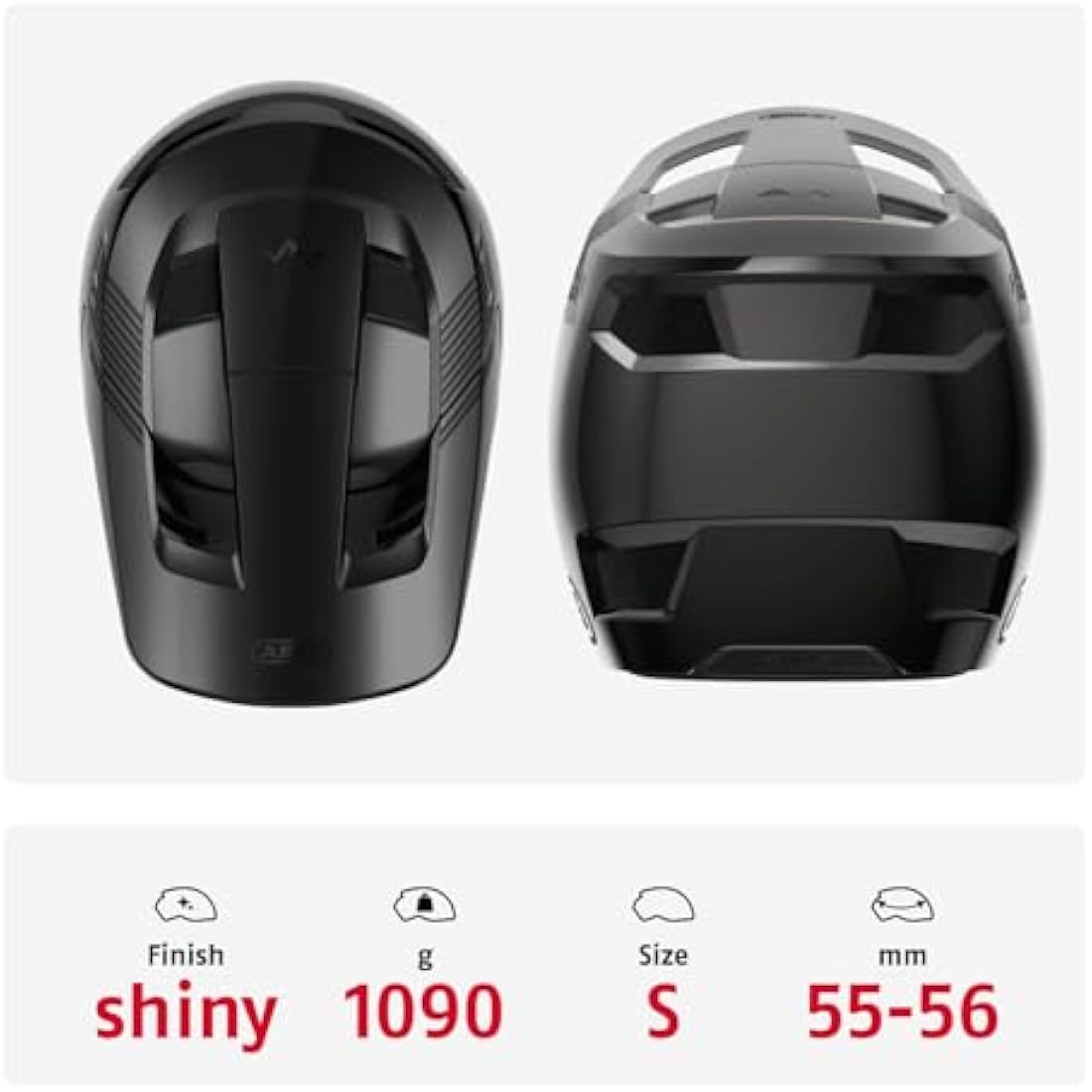 ABUS Downhill Bicycle Helmet HiDrop - Full-face Helmet with ABS Outer Shell for MTB Trails