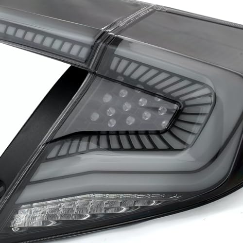 Archaic LED Rear Lights Compatible with 10th Honda Civic Type R Hatchback FK7 FK8 2016-2020, with Sequential Turn Signal, Animation DRL, Pair